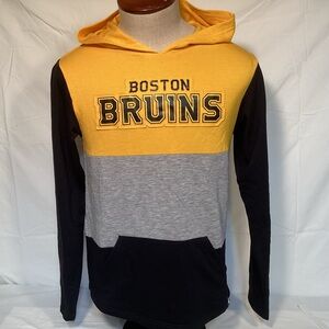 Fanatics NHL Boston Burins Black and Gold Hoodie Shirt Men’s Size Small